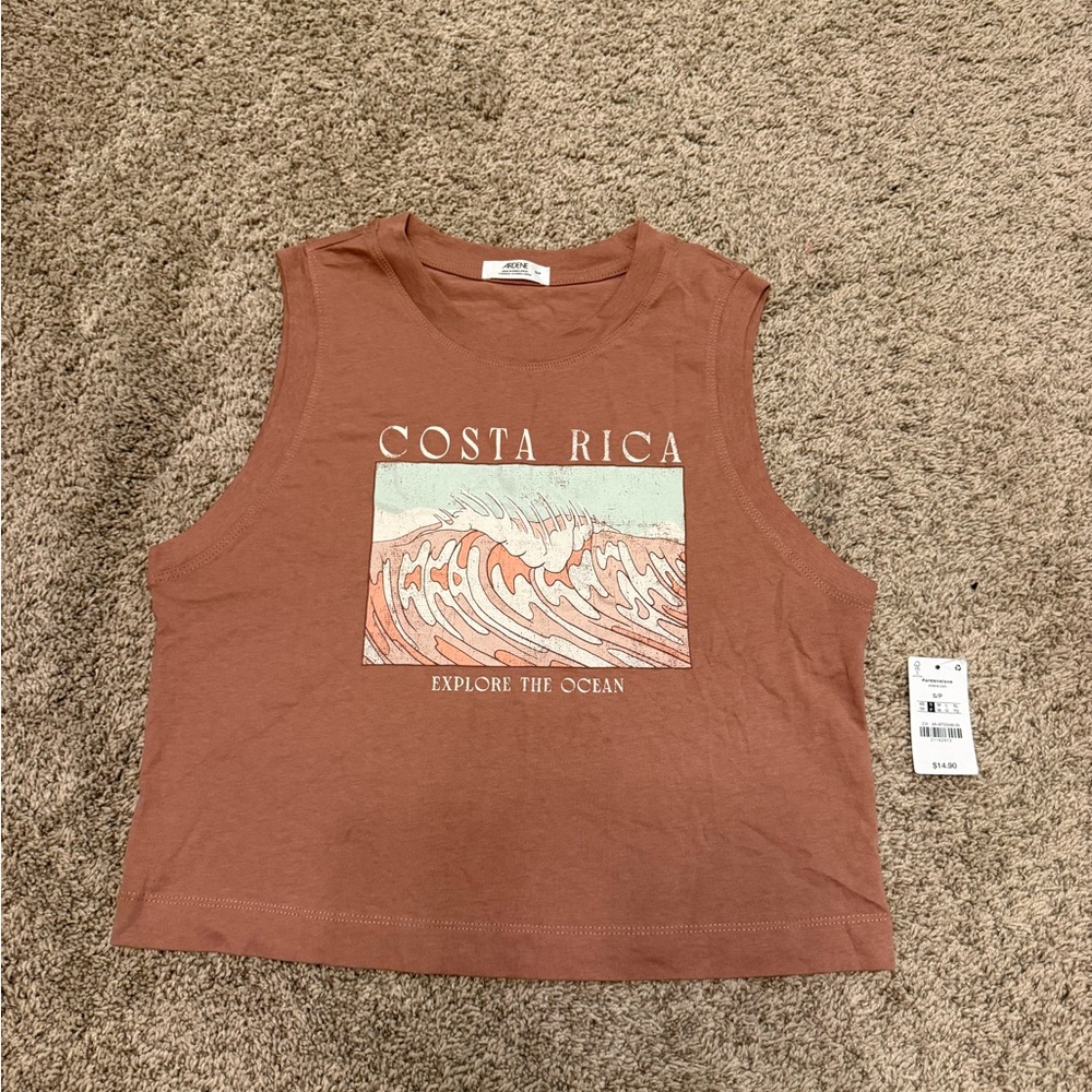 Costa Rica Graphic Cropped Tank Top